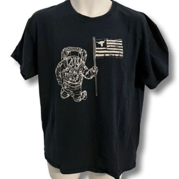 Gildan #Nasa #Texas 2018 Black Short Sleeve T-Shirt. Size Large. - Picture 1 of 4
